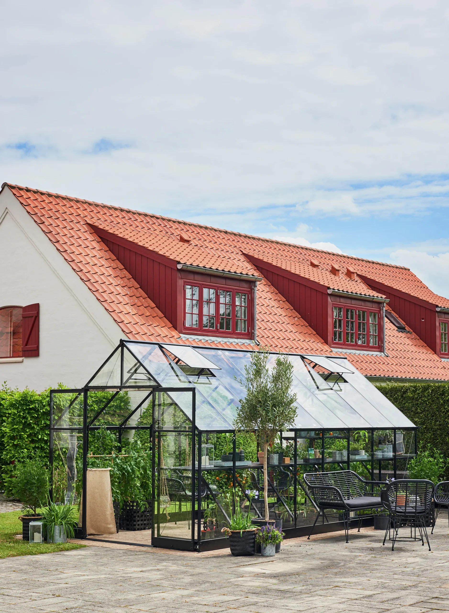 Växthus+Sockel Qube+ 816 Svart 13m2>Halls