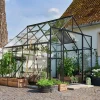Växthus+Sockel Qube+ 88 Svart 6,6m²>Halls Online