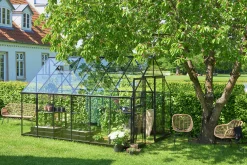 Växthus+Sockel Qube+ 812 Svart 9,9m²>Halls