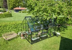 Växthus+Sockel Qube+ 812 Svart 9,9m²><noscript><img width=