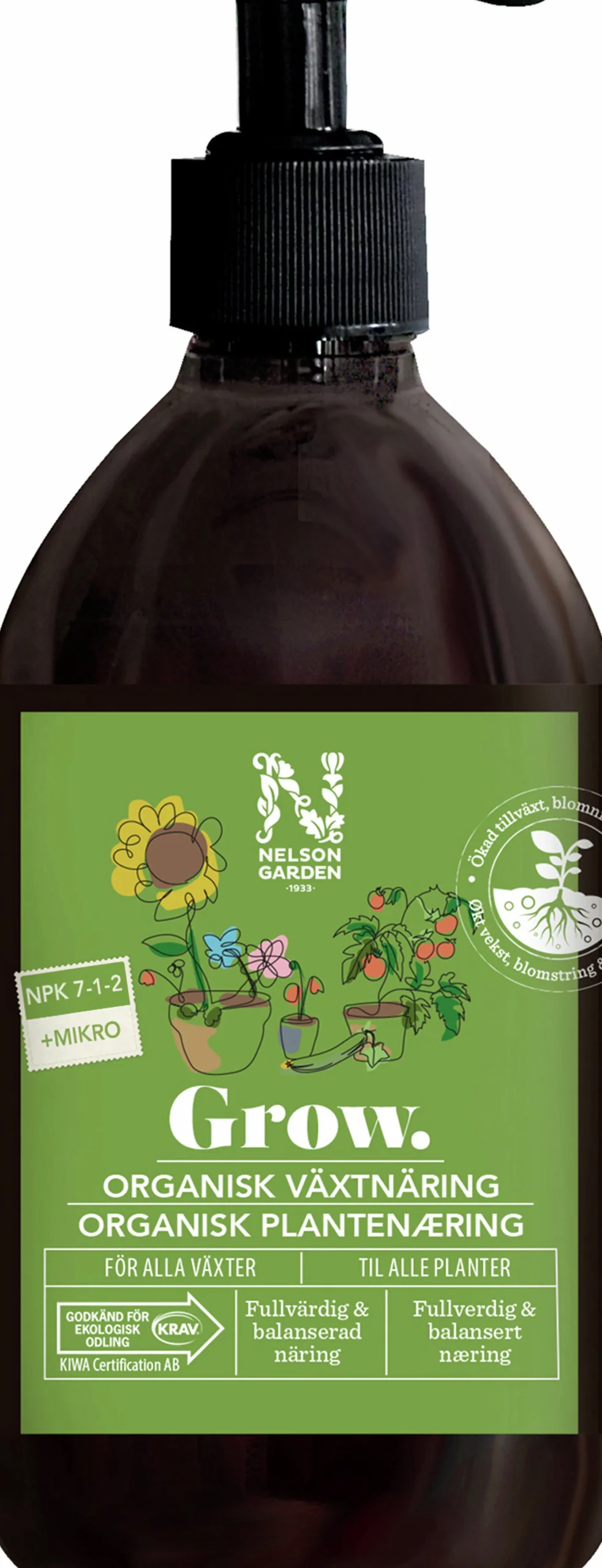 Växtnäring Grow KRAV 500ml>Nelson Garden Best